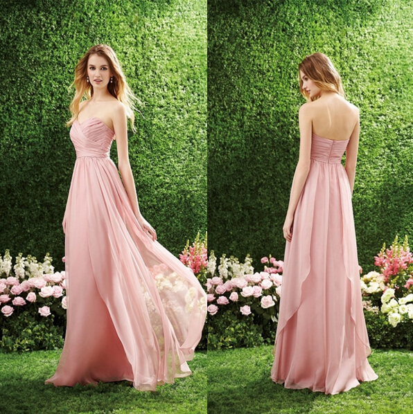 Blush Pink Bridesmaid Dress, Long Bridesmaid Dress, Dress For Wedding, Cheap Bridesmaid Dress